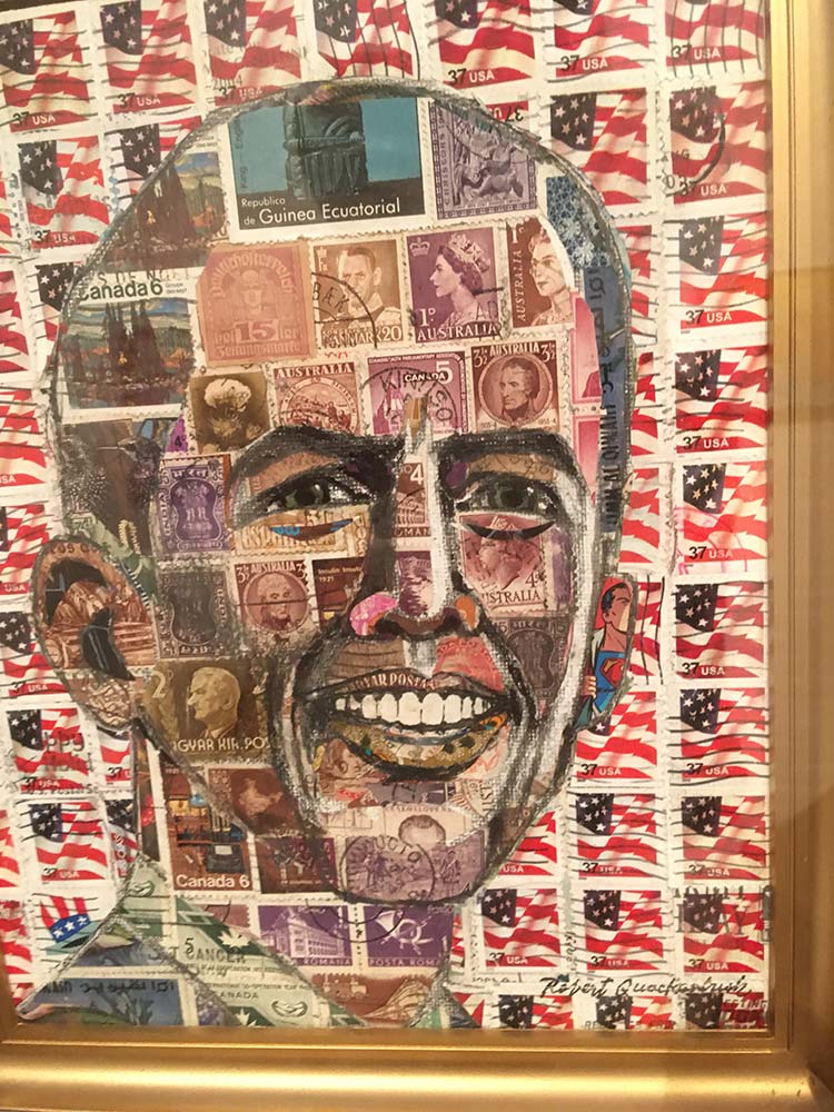 Robert Quackenbush Art - Stamp Portrait - Barack Obama