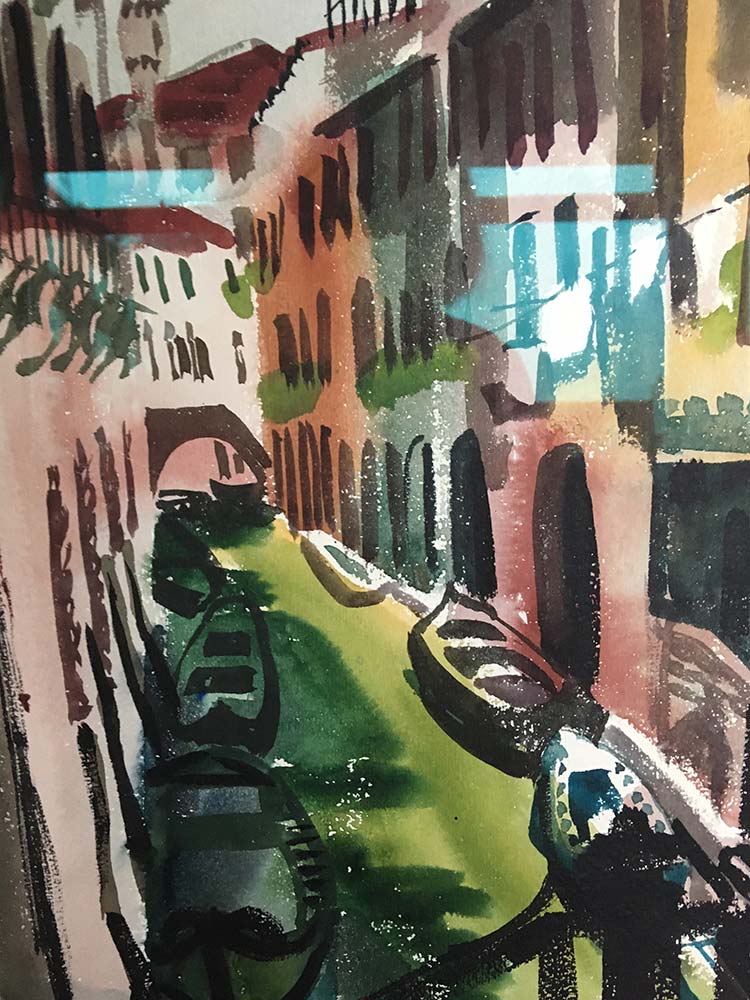 Robert Quackenbush Art - Venice Watercolor